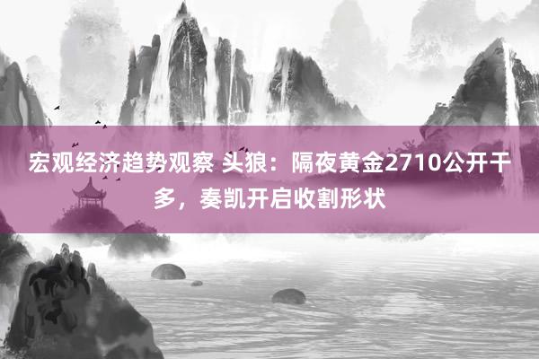 宏观经济趋势观察 头狼：隔夜黄金2710公开干多，奏凯开启收割形状