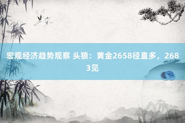 宏观经济趋势观察 头狼：黄金2658径直多，2683见