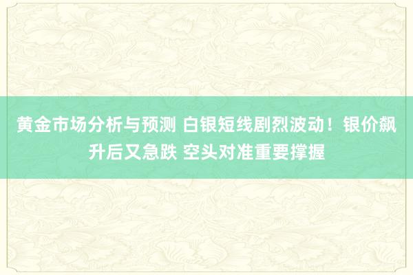 黄金市场分析与预测 白银短线剧烈波动！银价飙升后又急跌 空头对准重要撑握