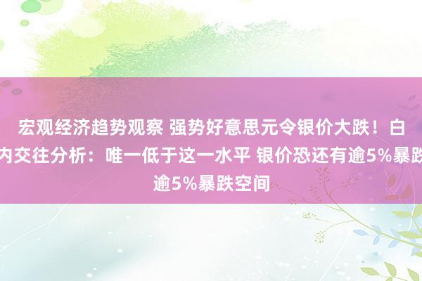 宏观经济趋势观察 强势好意思元令银价大跌！白银日内交往分析：唯一低于这一水平 银价恐还有逾5%暴跌空间