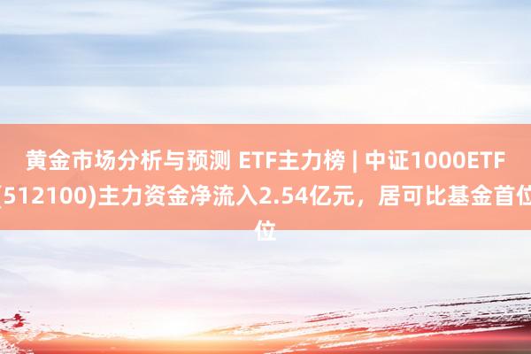 黄金市场分析与预测 ETF主力榜 | 中证1000ETF(512100)主力资金净流入2.54亿元，居可比基金首位