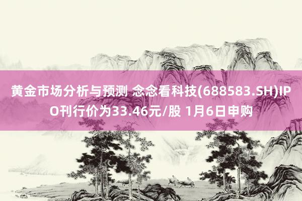 黄金市场分析与预测 念念看科技(688583.SH)IPO刊行价为33.46元/股 1月6日申购