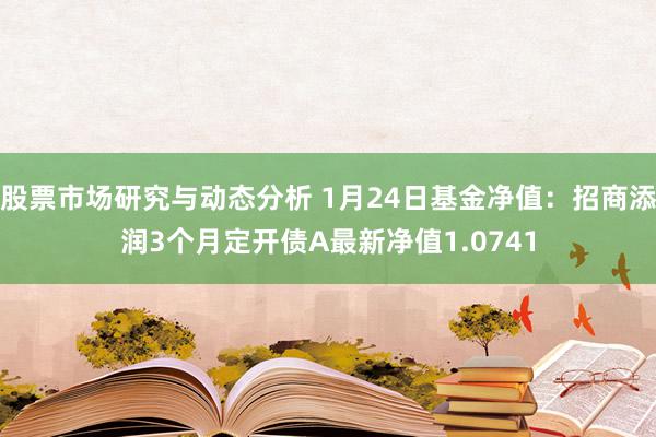 股票市场研究与动态分析 1月24日基金净值：招商添润3个月定开债A最新净值1.0741