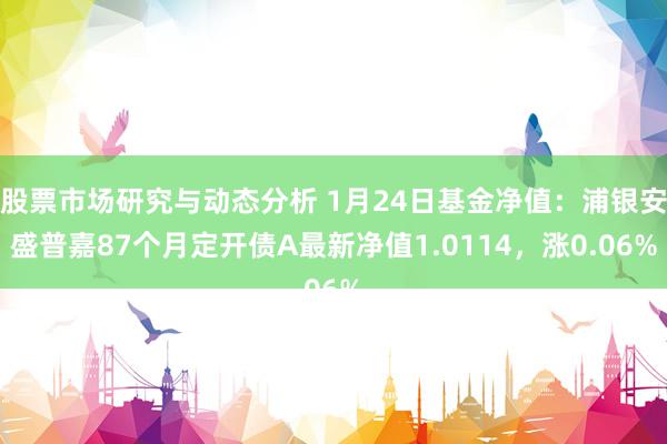 股票市场研究与动态分析 1月24日基金净值：浦银安盛普嘉87个月定开债A最新净值1.0114，涨0.06%