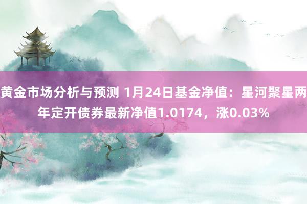 黄金市场分析与预测 1月24日基金净值：星河聚星两年定开债券最新净值1.0174，涨0.03%