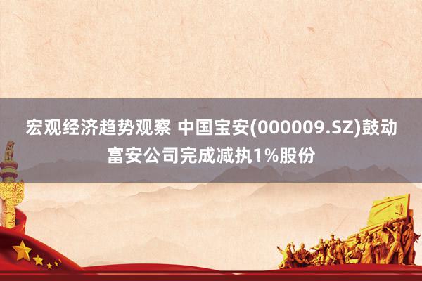 宏观经济趋势观察 中国宝安(000009.SZ)鼓动富安公司完成减执1%股份