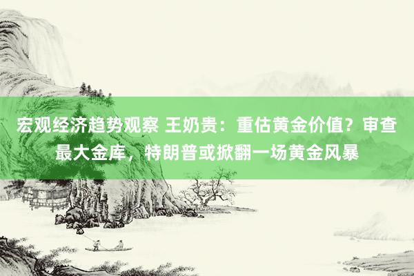 宏观经济趋势观察 王奶贵：重估黄金价值？审查最大金库，特朗普或掀翻一场黄金风暴