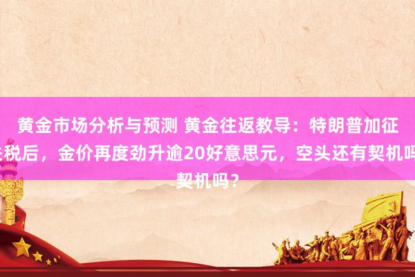 黄金市场分析与预测 黄金往返教导：特朗普加征关税后，金价再度劲升逾20好意思元，空头还有契机吗？