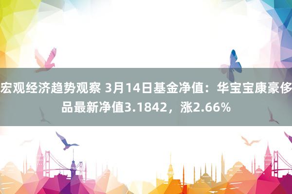 宏观经济趋势观察 3月14日基金净值：华宝宝康豪侈品最新净值3.1842，涨2.66%